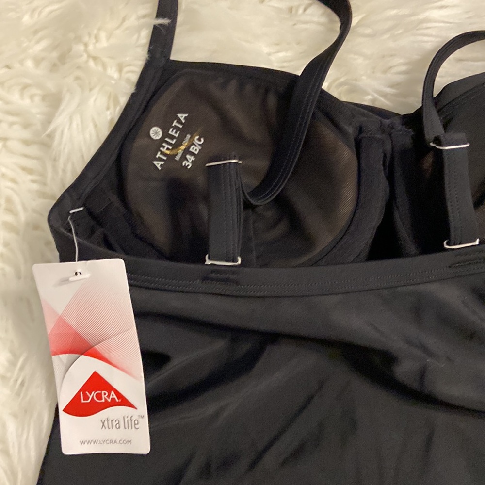 Athleta Black Camisole Top size 34 B/C brand new adjustable stripes - Picture 5 of 8